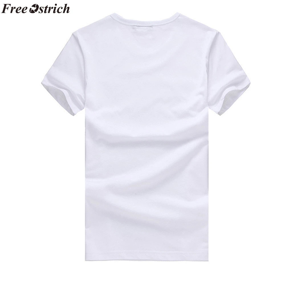 Бесплатная Страусиная Летняя мужская футболка с коротким рукавом принтом черепа