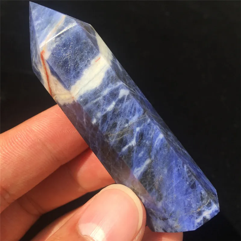 Натуральный прозрачный кварцевый кристалл Larimar колонна палочка с одной точкой