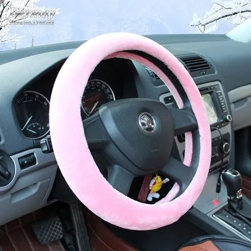 7 Цветов Зима Теплая Мех Плюшевые Автомобилей Руль Обложка 38 см Fit 95% Стайлинга