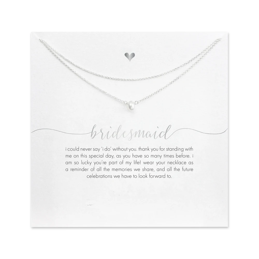 Невесты жемчужные двойной цепи Цепочки и ожерелья Золото Цвет кулон ключицы моде