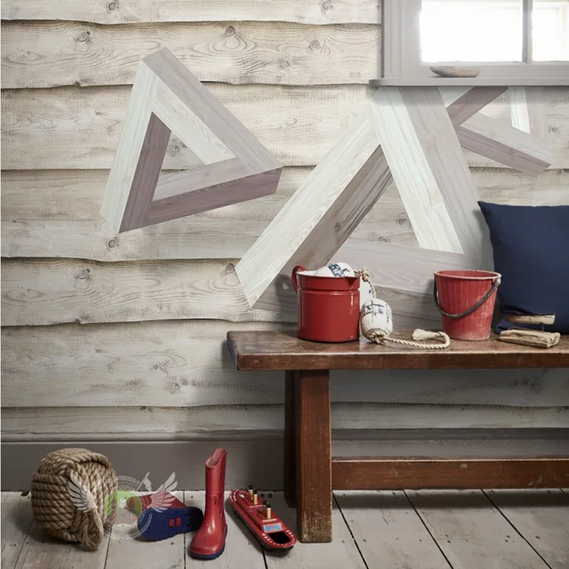 Пользовательские фото обои 3D стерео треугольное дерево ТВ фон росписи студия