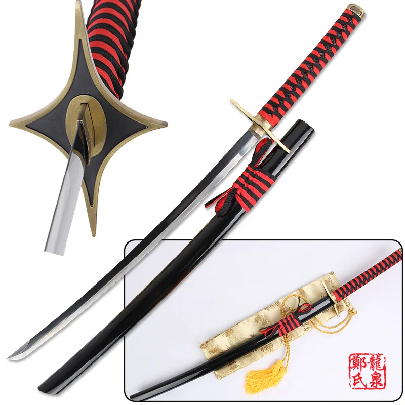 

Free Shipping 41" Samurai Rojuro Otoribashi Replica Sword Katana Decorative Anime Bleach Cosplay Props Real Steel No Sharp Blade