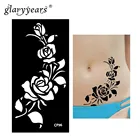 Glarylet 1 лист, трафарет для татуировки хной, узор Рисование пастой, Женский трафарет для боди-арта, соблазнительный продукт, водонепроницаемый, горячая HN-CF96