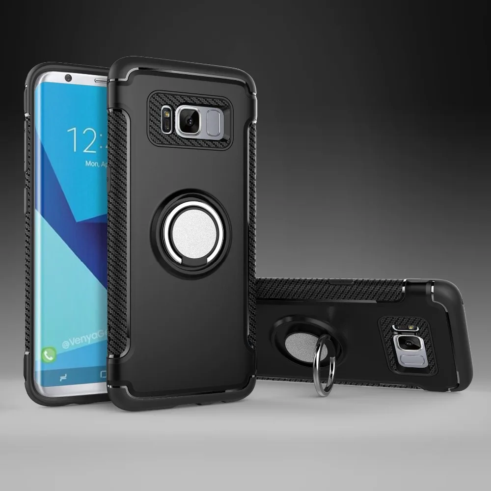 Магнитный чехол для Samsung Galaxy S8 Plus Plate TPU PC Armor S7 edge из углеродного волокна защитная
