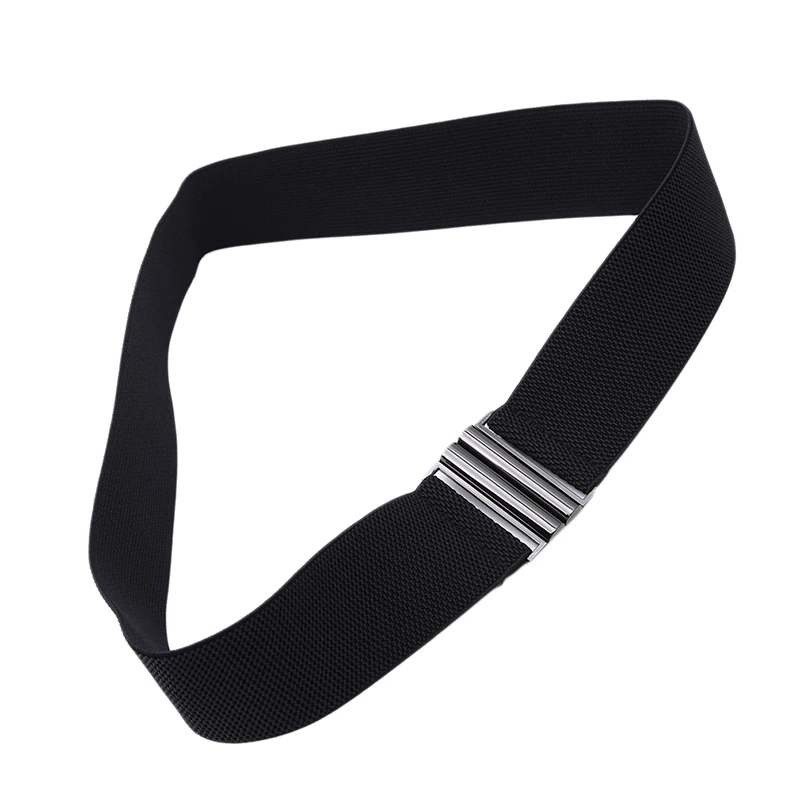 black 75cm Новое поступление женский черный пояс с пряжкой Высококачественная эластичная лента-пояс простой пуховик пояс платье украшение подарок - Цвет: black 75cm