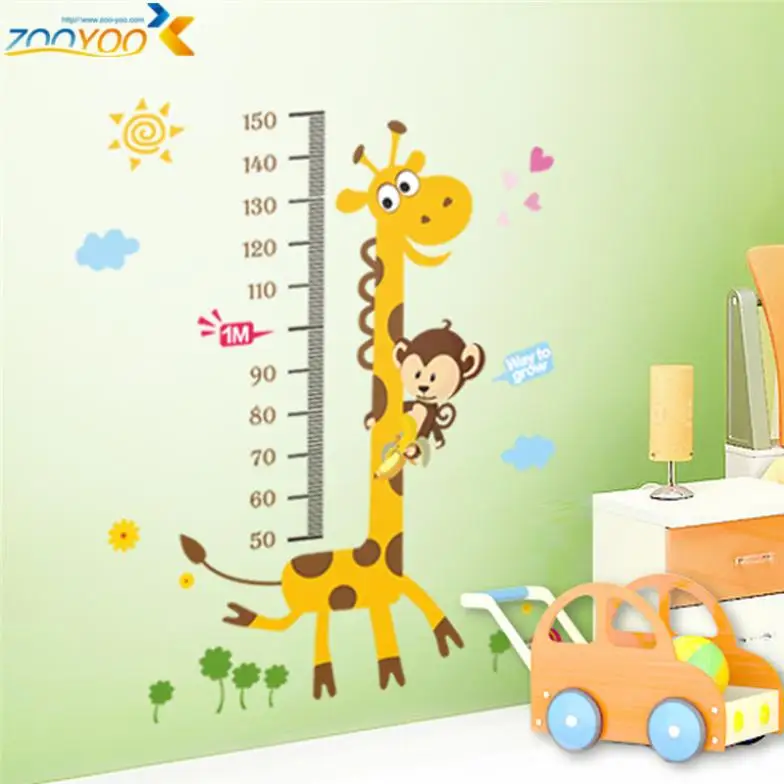 Милые играющие обезьяны на деревьях настенные наклейки для детских комнат 1208