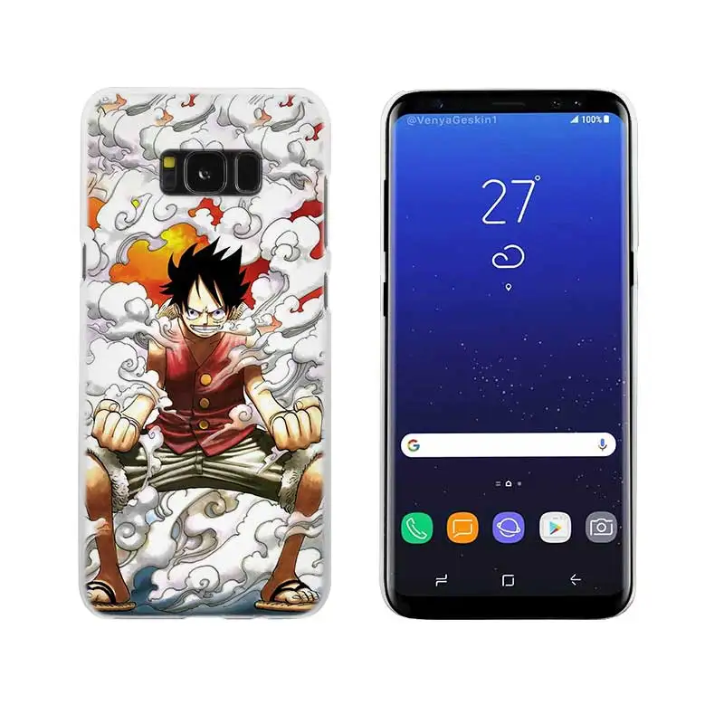 13 Чехол Sheli one piece Luffy прозрачный Note 10 9 pro, Жесткий Чехол для samsung Galaxy S4 S5 S6 S7 S8 S9 Plus Edge Mini s10 lite - Цвет: 13