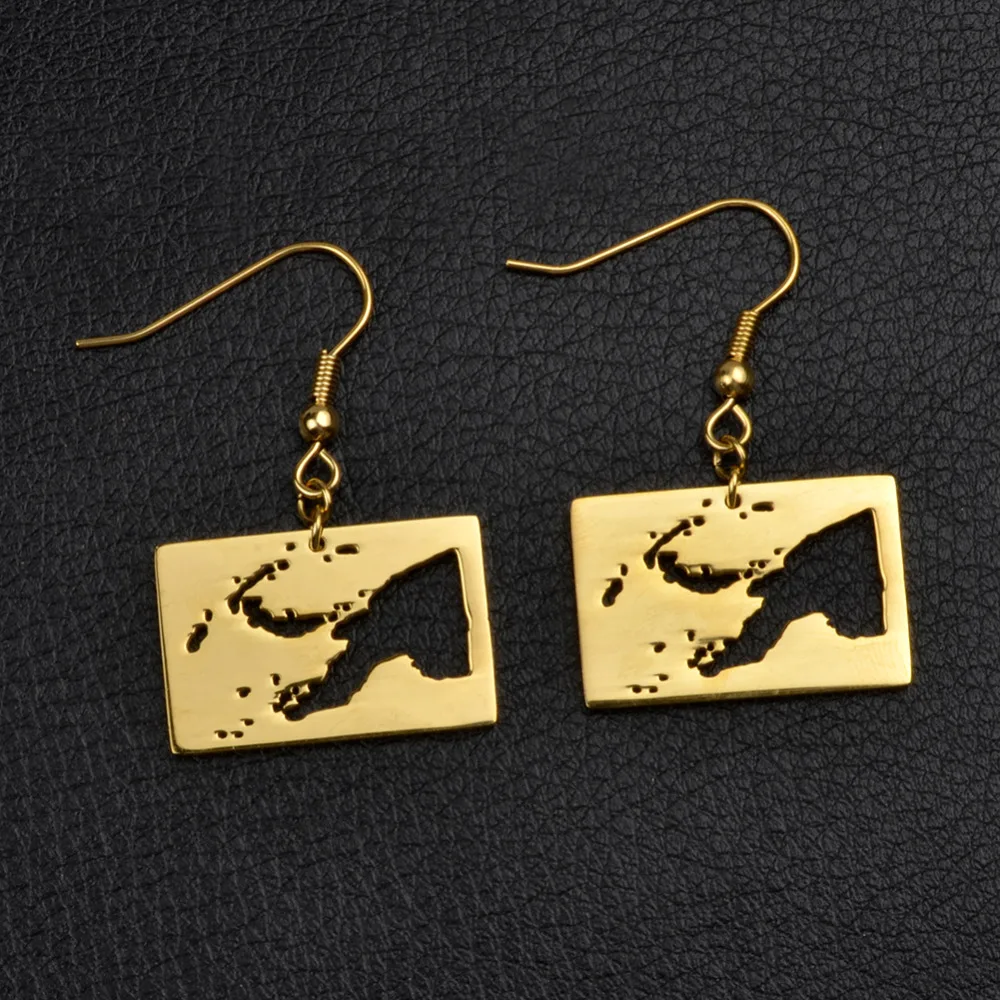 

Map of Papua New Guinea Gold Color Earrings for Women Girls PNG Country Earrings Maps #J0180
