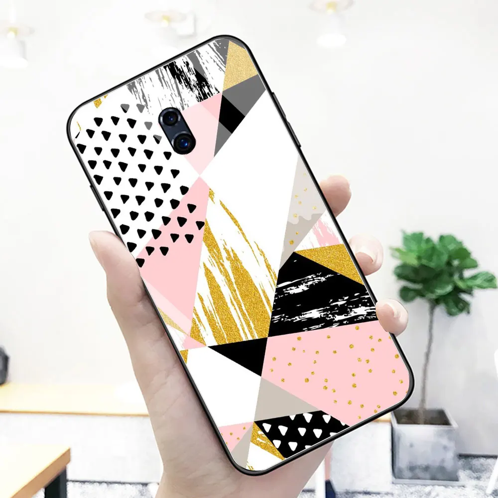 Для Oppo R15x чехол стеклянный задний Чехол под мрамор для R9 R9S R11 R11S Plus R17 R15 F9 Pro Find X A7X
