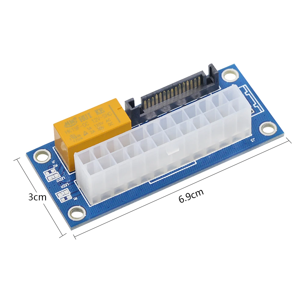 CHIPAL 100 шт. ATX двойной PSU кабель адаптер 24Pin к 15Pin SATA источник питания синхронизации