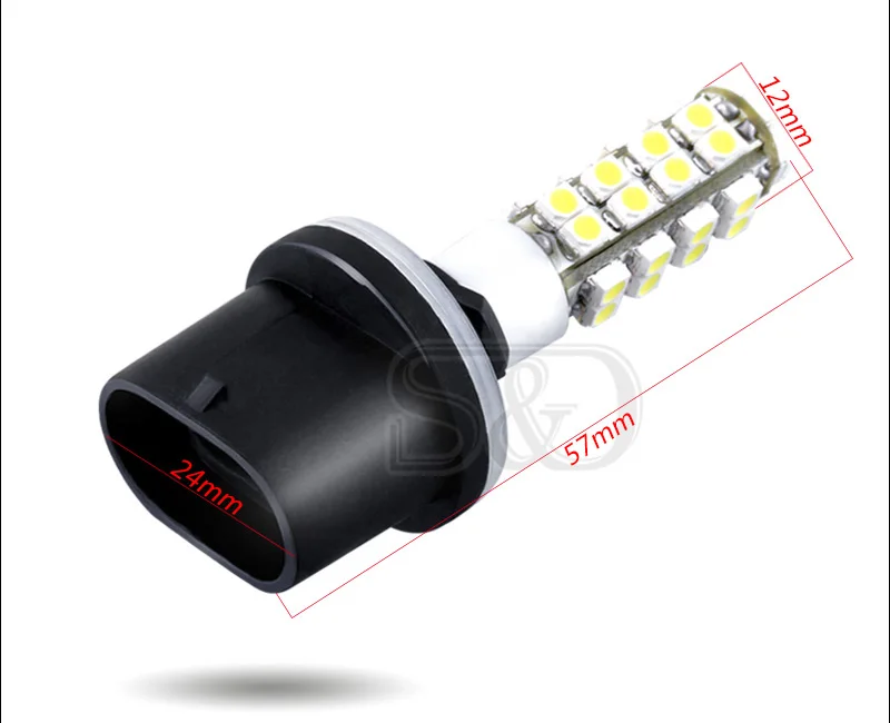 2 шт. 880 890 PGJ13 36 SMD чистый белый автомобильный туман Задний сигнал светодиодный