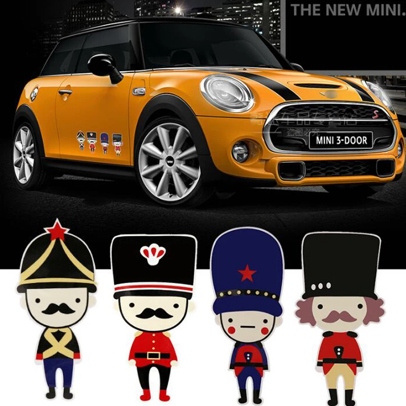 Новейшая мода печать наклейки на заказ солдат крутой стиль УФ Защита Mini Cooper