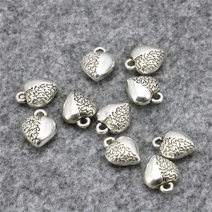 Подвеска в форме сердца медная для женщин и девушек аксессуар ручной работы