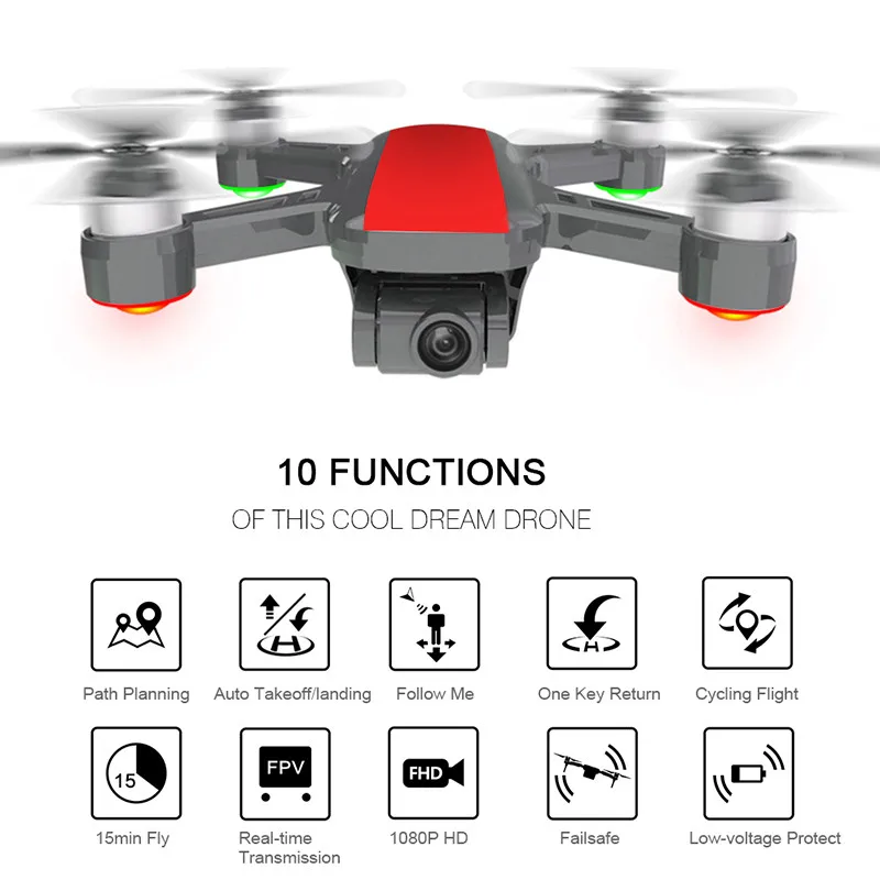 CFLY DREAM Selfie Drone с gps FPV в режиме реального времени 4K камера оптического позиционирования потока на большое расстояние RC Квадрокоптер Дрон детская игрушка