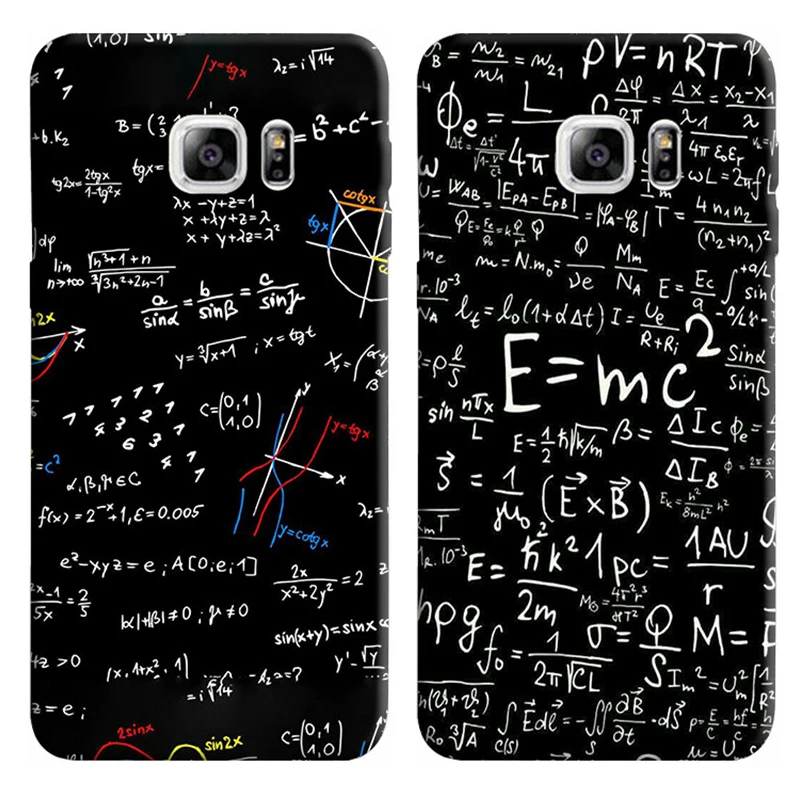 Символ математика наука физика формулы жесткий черный чехол для телефона samsung