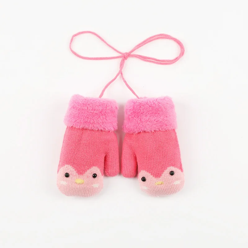 3-7 Years Winter Knitted Gloves For Baby Boys And Girls Warm Rope Full Finger Mittens Gloves for Children Toddler Kids TS174