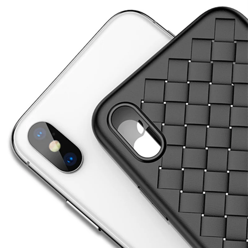 BV плетеная сетка мягкий силиконовый чехол для iPhone 5 5S se корпус X 6 6S 8 7 Plus ретро