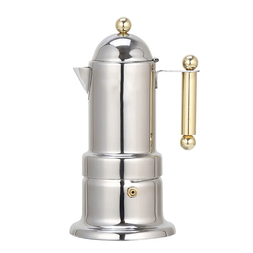 Новый кофейник из нержавеющей стали 1 шт. 200 мл Moka эспрессо Кофеварка Перколятор