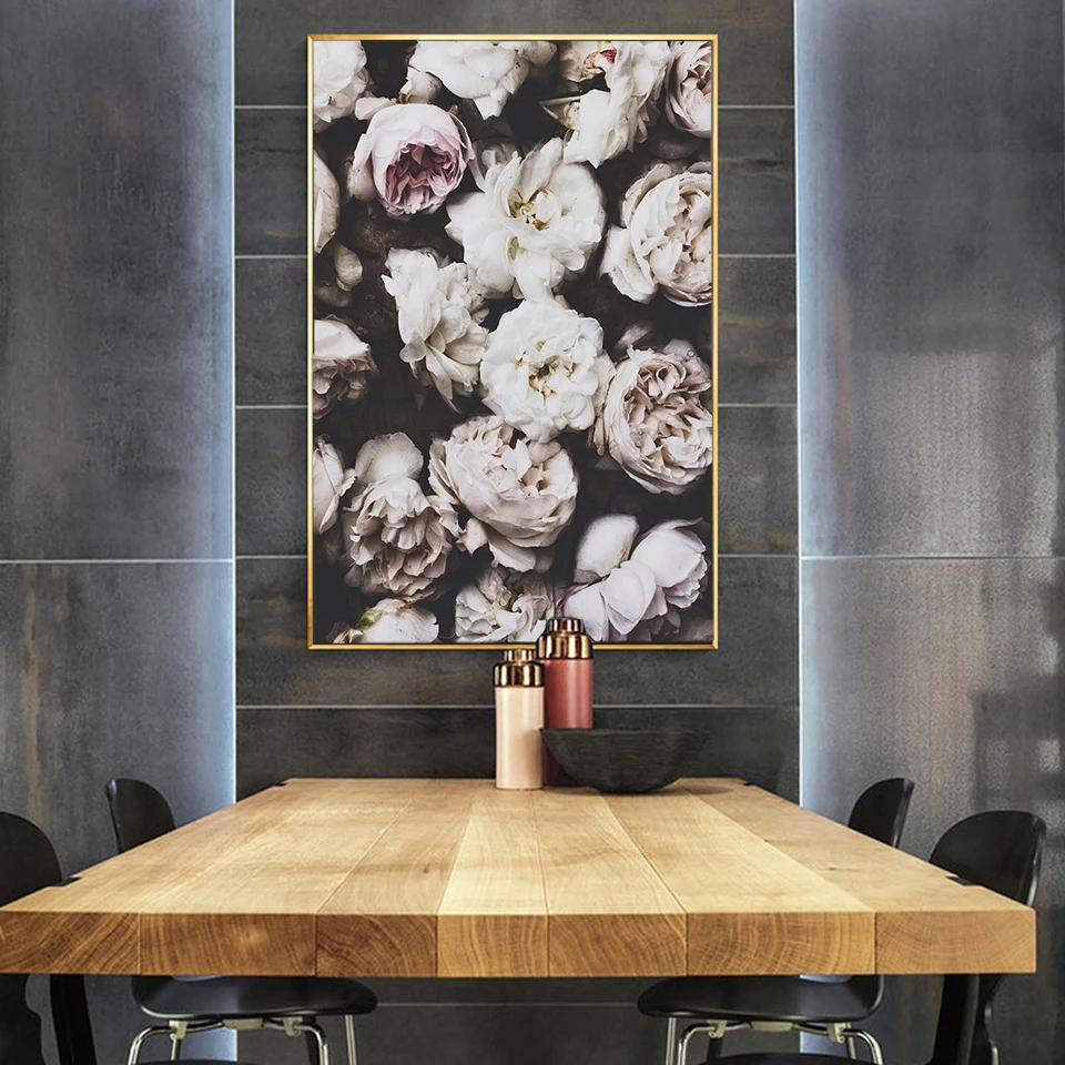 Flower Canvas Painting Art Wall Nordic Blossom Peony Floral Poster and Prints Pictures for Room Modern Home Decoration No Frame | Дом и сад