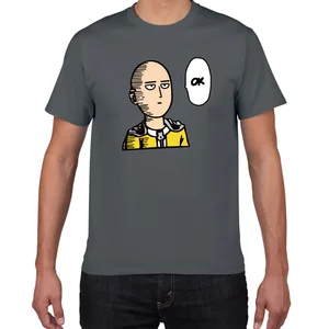 Футболка мужская с японским Аниме One Punch, 100% хлопок, крутая уличная одежда, повседневная свободная летняя рубашка