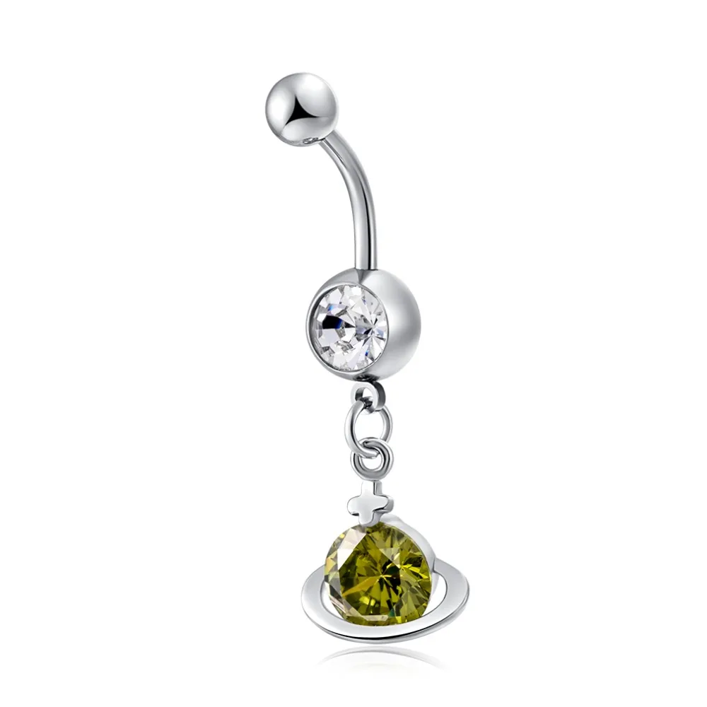 Colourful crystal zircon Surgical Steel Belly Button Rings Sexy Dangle Navel Piercing Rhinestone Body Jewelry 2019 fashion | Украшения и