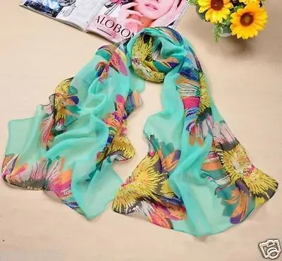 62 * 20 &quot довольно новая девушка женские зеленый шифон подсолнечника с мягкая