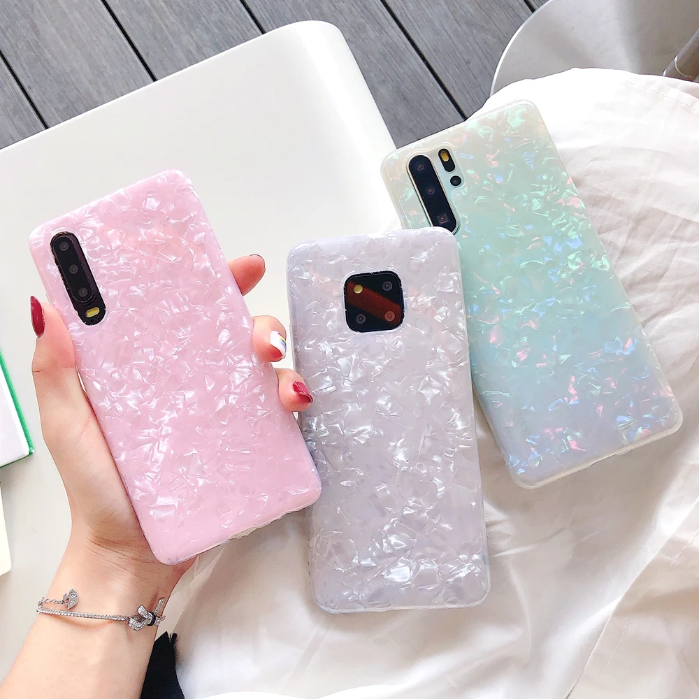 Милый чехол IMD с узором для huawei nova 3 4 мягкий силиконовый розовый p20 pro p30 lite mate20
