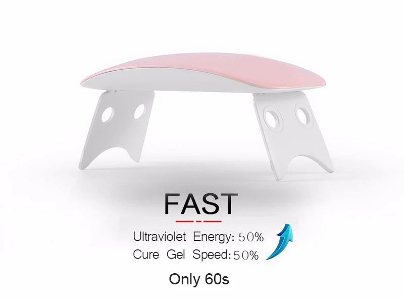 CLAVUZ 6W Portable Nail LED Lamp Dryer White Light USB Charger Cure Manicure Equipment Gel Tools Drying Gelpolish | Красота и