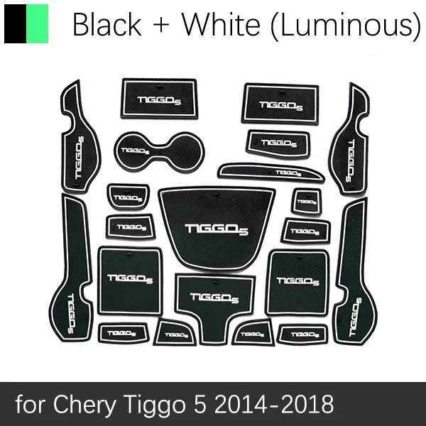Противоскользящий резиновый подстаканник для Chery Tiggo 2 3 4 5 Arrizo 3 5 7 Bonus Celer Fulwin 2 аксессуары наклейки - Название цвета: White Tiggo 5