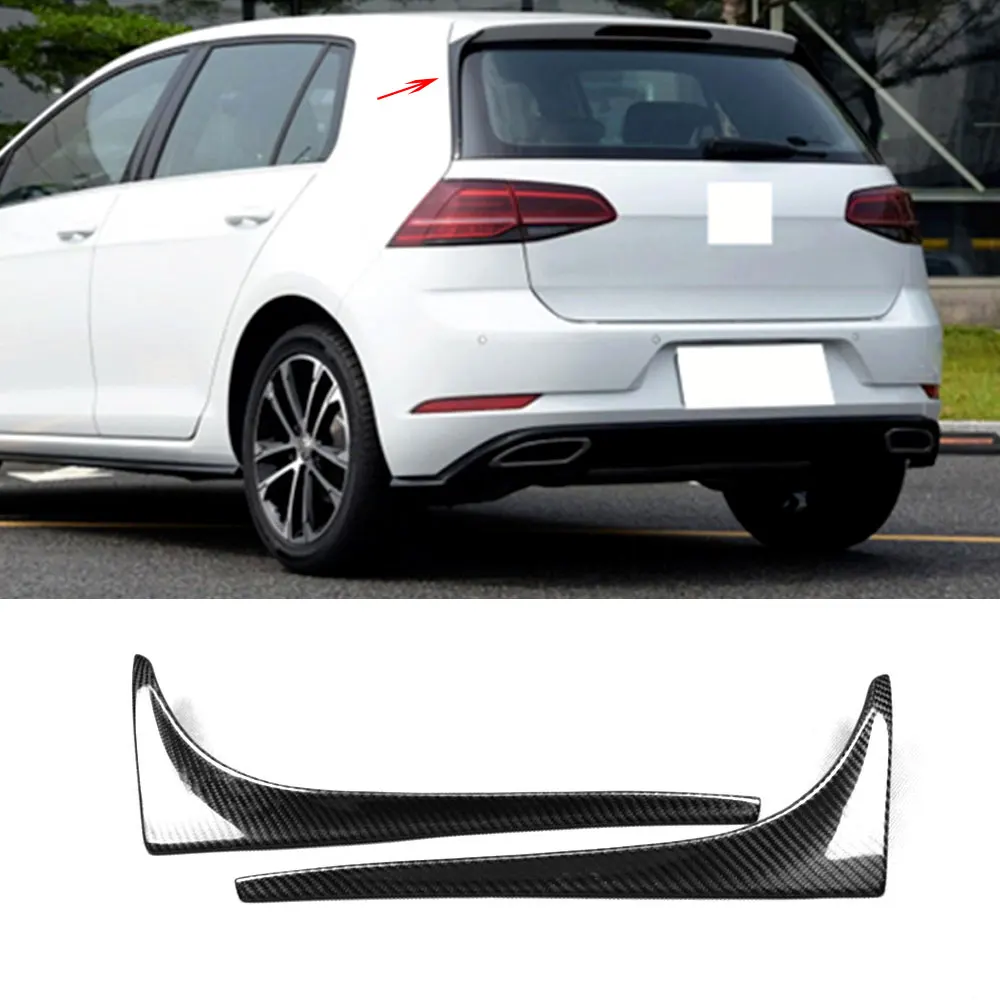 Carbon Fiber Car Rear Spoiler Side Wing Lip for Volkswagen Golf 7 MK7 Standard Not For GTI R 2014 2015 2016 2017 | Автомобили и
