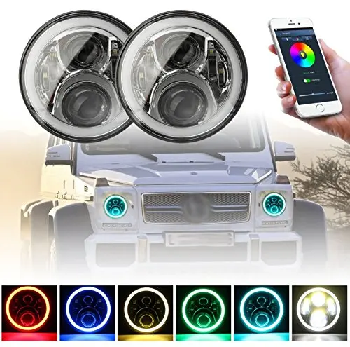 Wrangler JK Приглашаем посетить наших заказчиков выставку CJ 7 дюймов RGB DRL Halo Кольцо