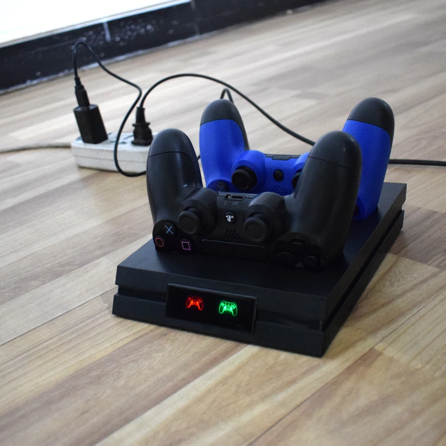 Yoteen для PS4 Slim Pro Dualshock 4 беспроводной джойстик зарядное устройство двойной индикатор светодиодный док-станция для быстрой зарядки для sony Playstation