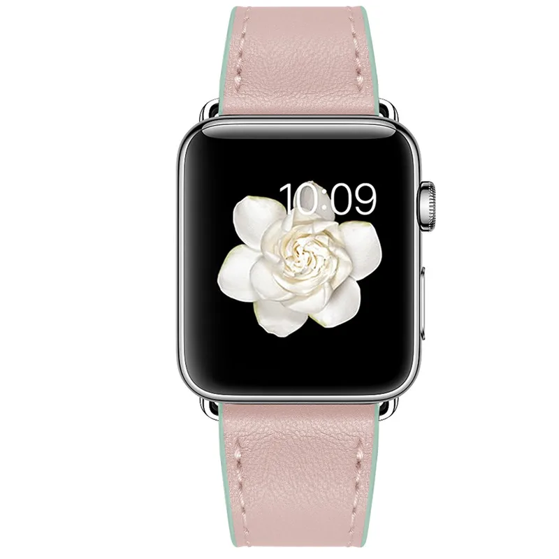 Кожаный ремешок для Apple Watch 5 ремешок 44 мм 40 мм iwatch ремешок 38 мм 42 мм кожаный ремешок для часов Браслет Apple watch 4 3 21 44 40 38