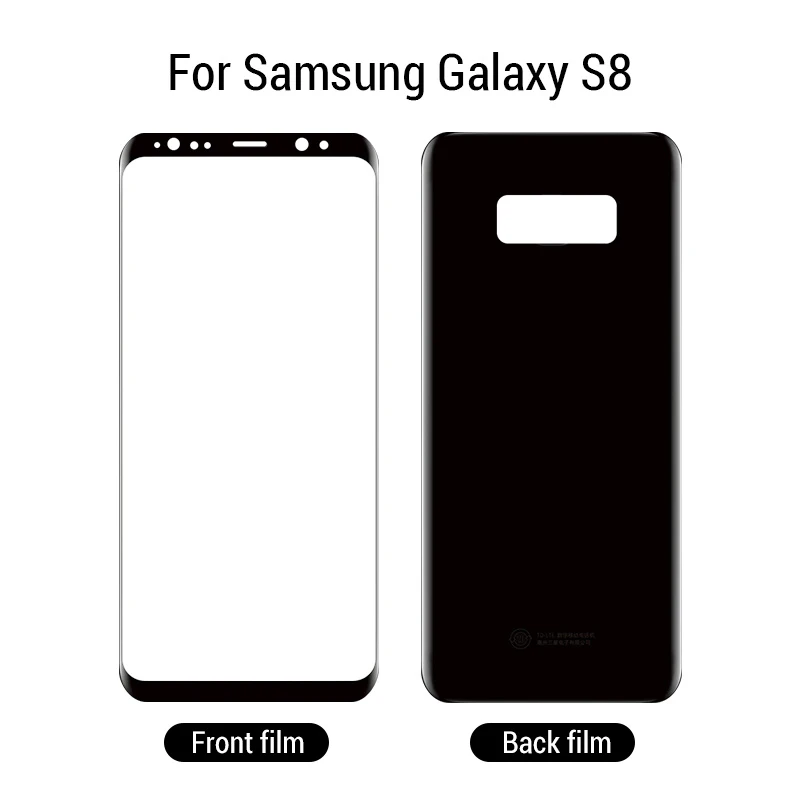 PZOZ для samsung galaxy s10, s9, s8 plus, note9, note8, s10e, мягкая задняя крышка, прозрачная 3D Защитная пленка для экрана samsung galaxy 9 - Цвет: galaxy S8