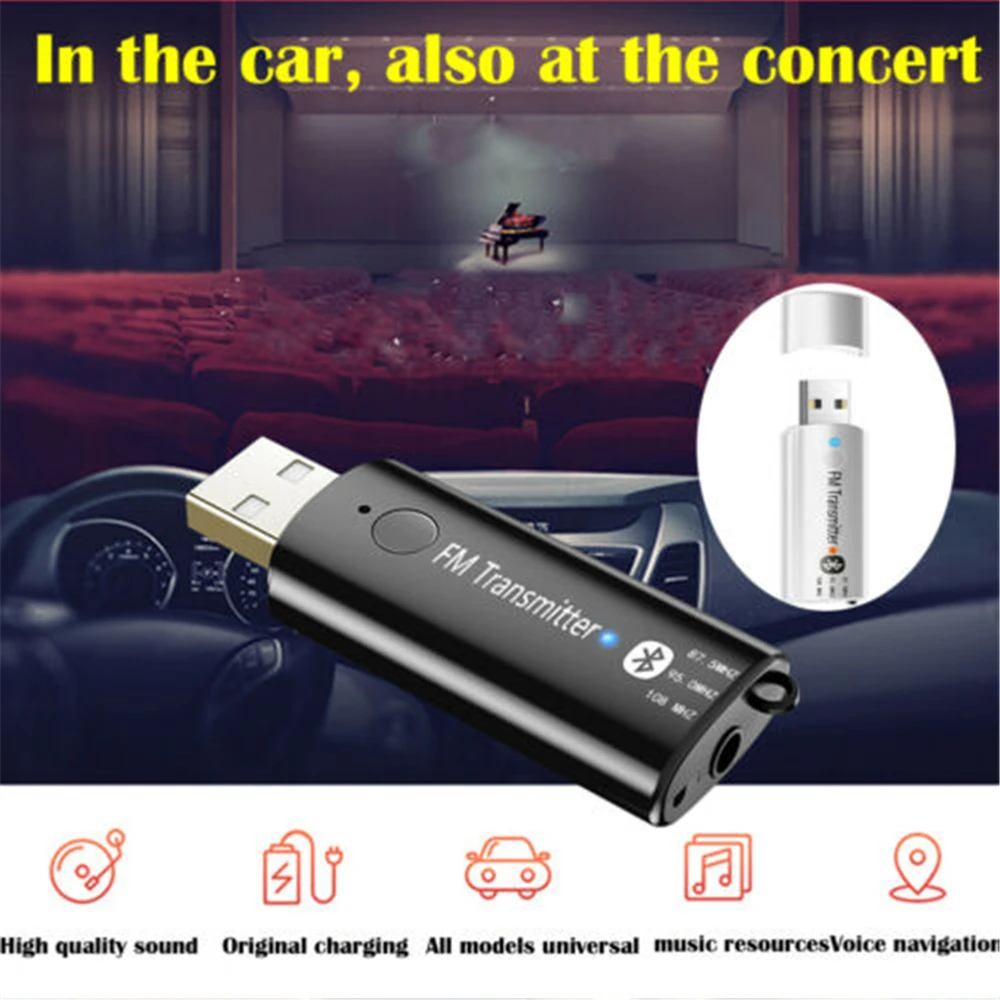 Мини беспроводной Bluetooth аудио fm-передатчик сплиттер USB автомобильный приемник