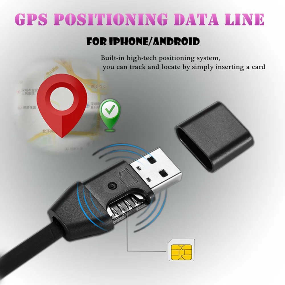 GPRS Трекер Автомобильное устройство слежения микро USB кабель для зарядки в режиме