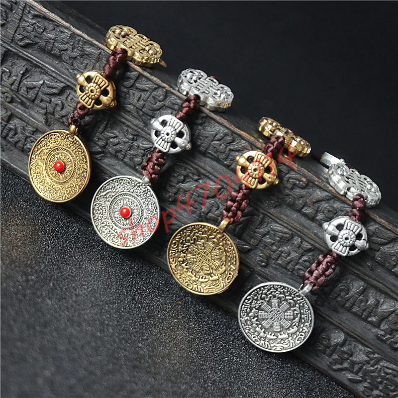 Медный сплав Тибетский Стиль этнический стиль девять дворцов и восемь диаграмм