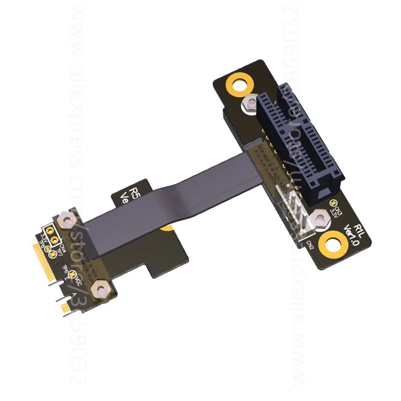 Адаптер переходник с углом M.2 Wi Fi A E + на PCIe 1x карта расширения Gen 3 0 кабель ключ A.E m2