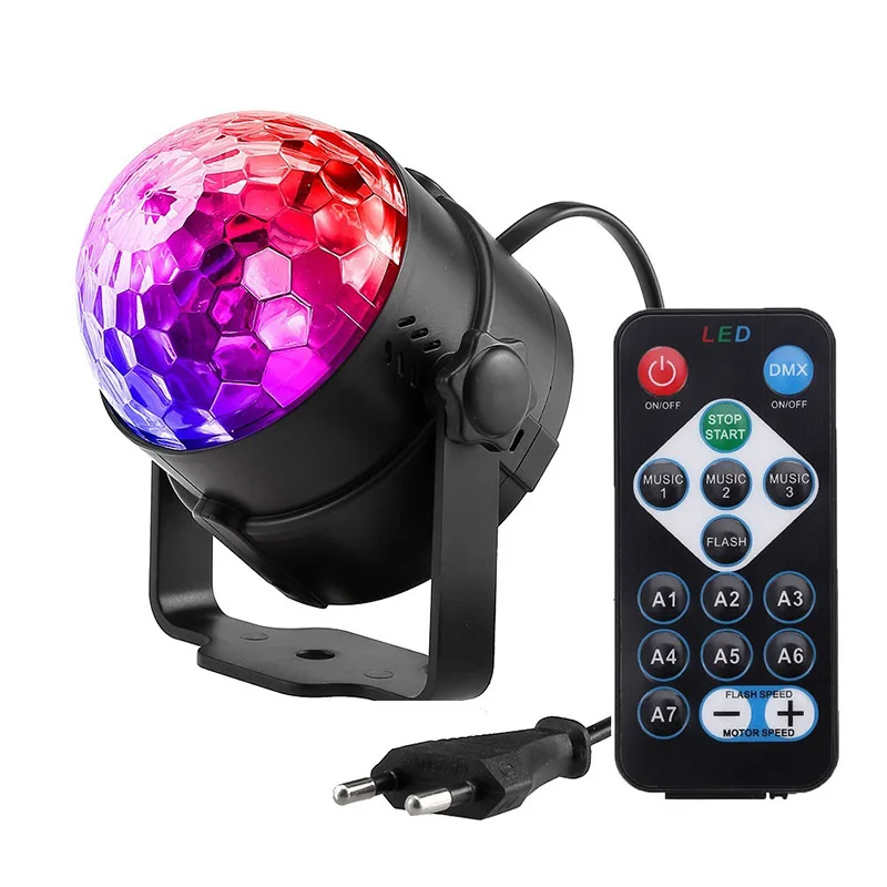 Мини RGB звуковой активированный Рождественский проектор светодиодный