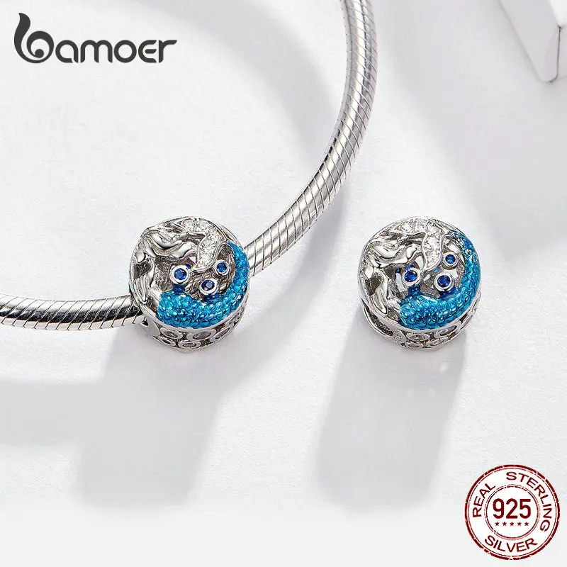 Женский шарм подвеска из серебра 2019 пробы с металлическими бусинами|bracelet charms