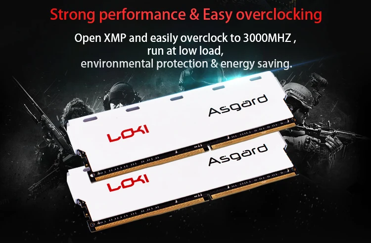Asgard W1 серия RGB RAM память 8 ГБ 2X8 Гб 16 Гб DDR4 3200 МГц 1,35 в RAM для рабочего стола DIMM двухканальный
