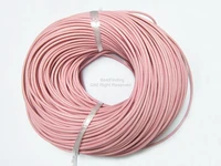 3mm round leather cord smooth pink genuine leather cording