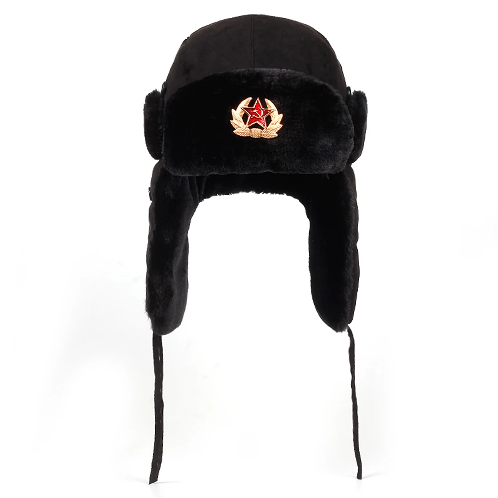 Мужские и женские Винтаж России Earflap советский значок трапециевидной формы пеший