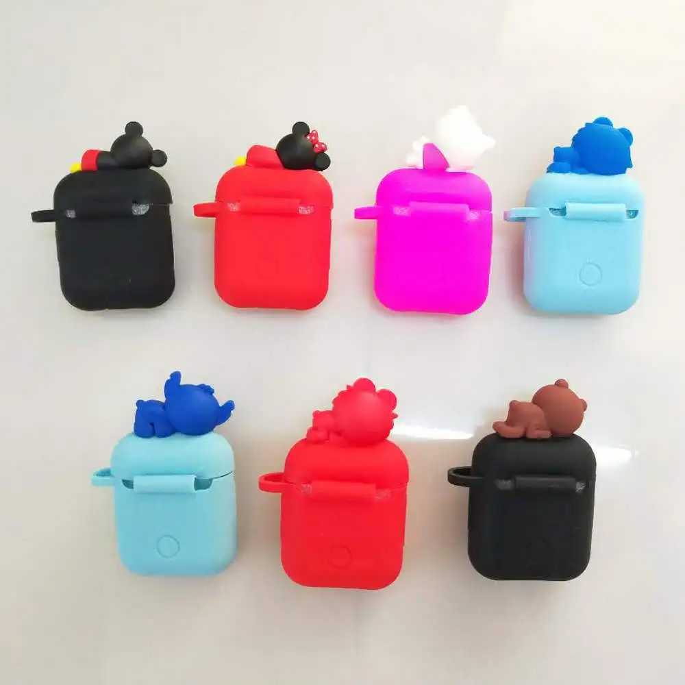 Подходит для Apple AirPods Защитная крышка мультфильм утолщенной чехол из силикагеля