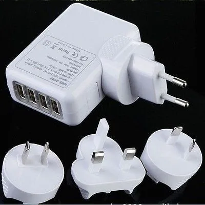 Универсальное зарядное устройство USB на 4 порта 2 1 А|charger ac|us usb wall chargerusb us charger |