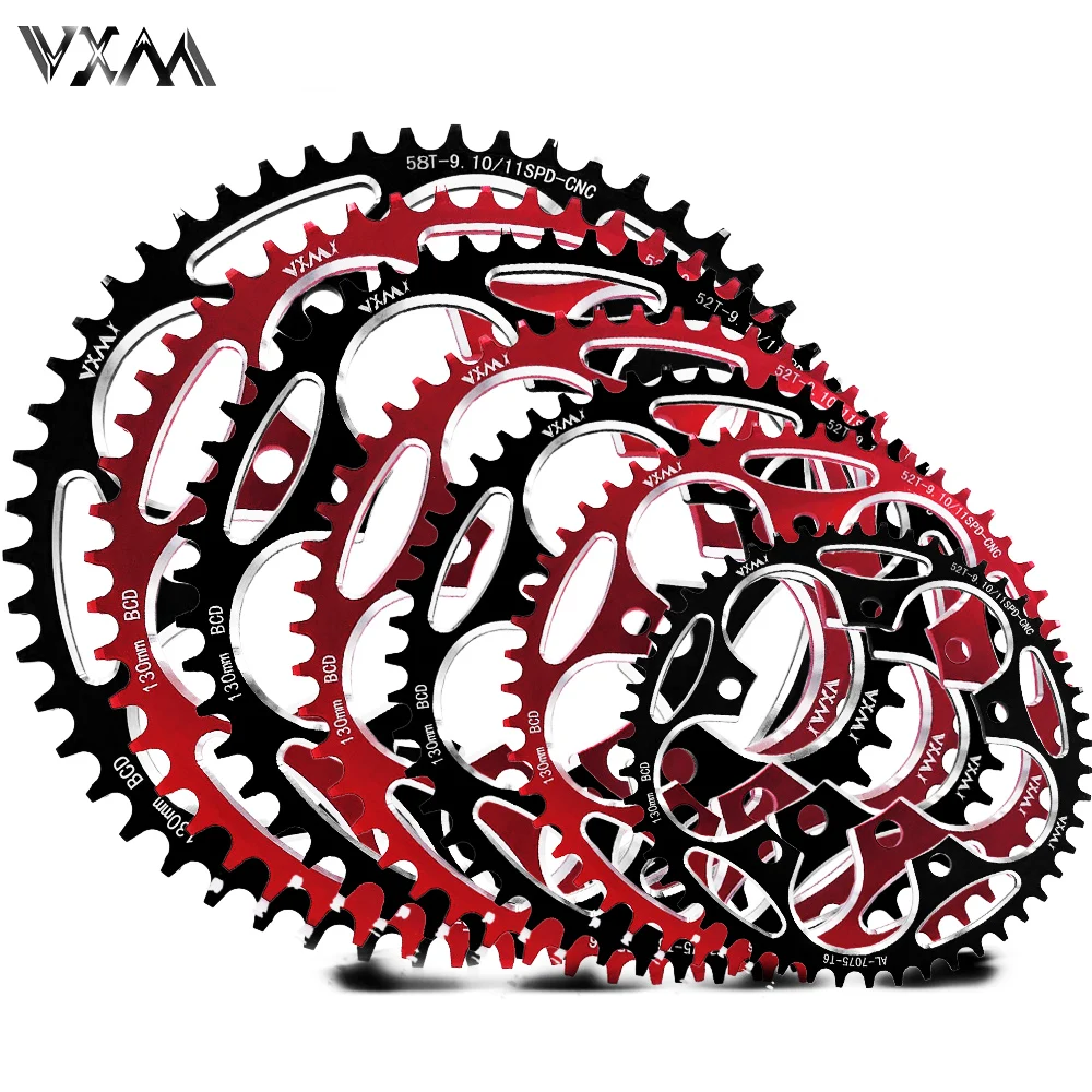 VXM Road Bicylcle 130BCD 50T 52T 54T 56T 58T 60T Narrow Wide Chainwheel Bike Alloy Ultralight Climbing Power Chainring Plate