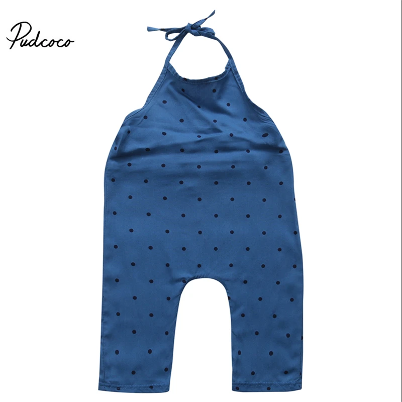 Осенние детские комбинезоны в горошек для маленьких девочек цельные штаны