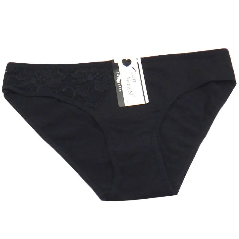 New Pure Color Breathable Cotton Panties Women's Sexy Hollow Flower Elasticity Briefs |