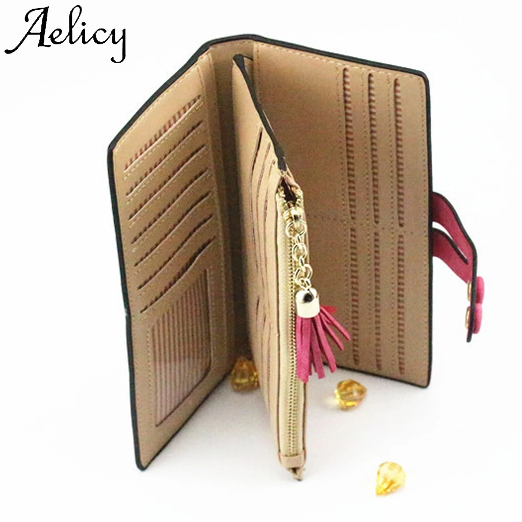 Aelicy женский длинный стильный кошелек для студенческих карт Многофункциональный