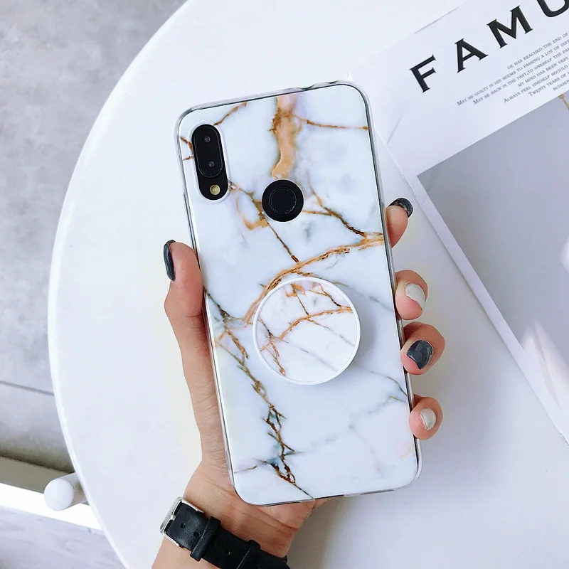 Z23 Для xiaomi redmi note 7 Чехол мраморный мягкий чехол для Funda xiomi xiaomi Mi 9 8 Lite redmi note 5 7 6 Pro Чехол для телефона держатель подставка - Цвет: Z23